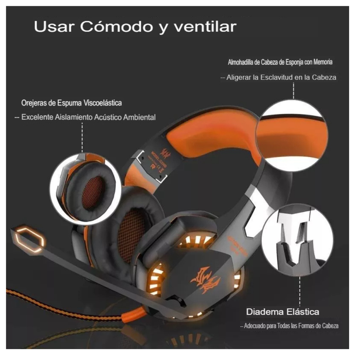 Audífonos gamer de alta calidad