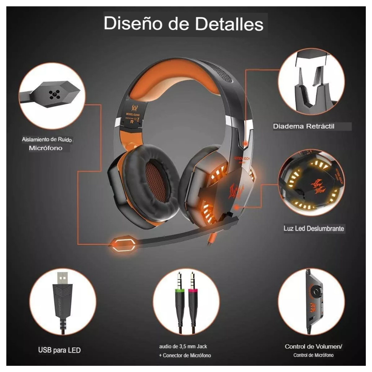 Audífonos gamer de alta calidad